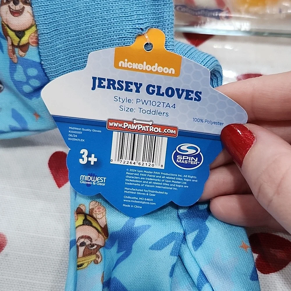 PAW PATROL BLUE KIDS JERSEY GLOVES